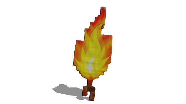 Pixel Fire 3D Model .c4d .max .obj .3ds .fbx .stl .blend 