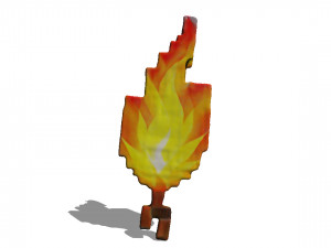 Pixel Fire 3D Model