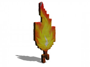 Pixel Fire 3D Model