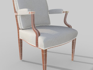 ARMCHAIR 969 SEAT HEIGHT 47CM 3D Model