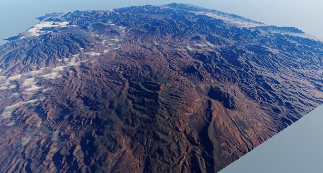 Realistic Terrain 3D Model .c4d .max .obj .3ds .fbx .stl .blend 