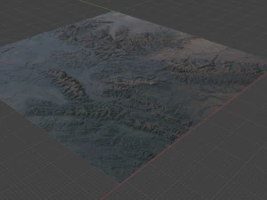 Realistic Terrain 8 3D Model