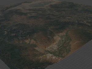Realistic Terrain 16 3D Model