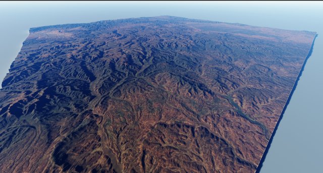 Realistic Terrain 16 3D Модель .c4d .max .obj .3ds .fbx .stl .blend 