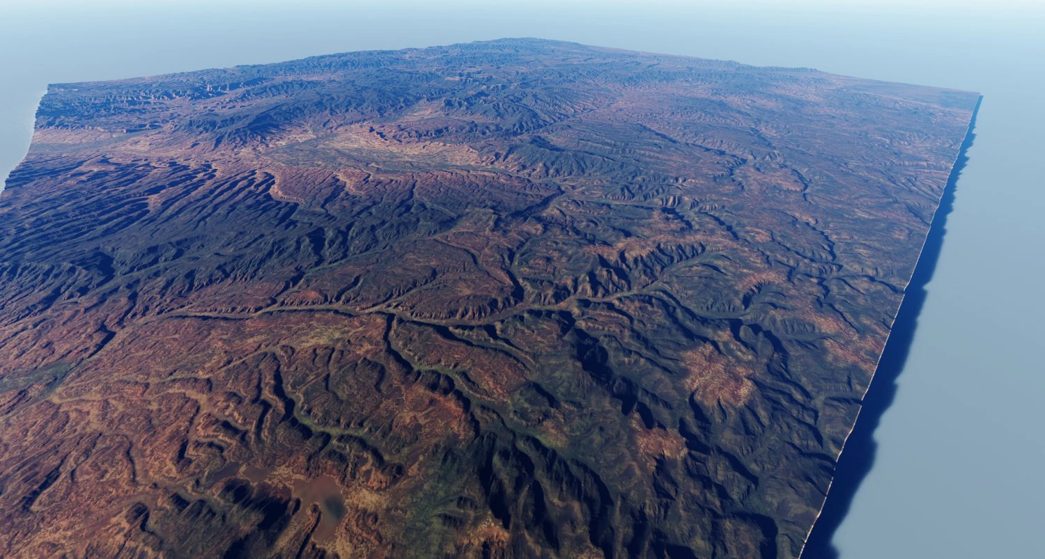 Realistic Terrain 17 3D Model .c4d .max .obj .3ds .fbx .stl .blend 