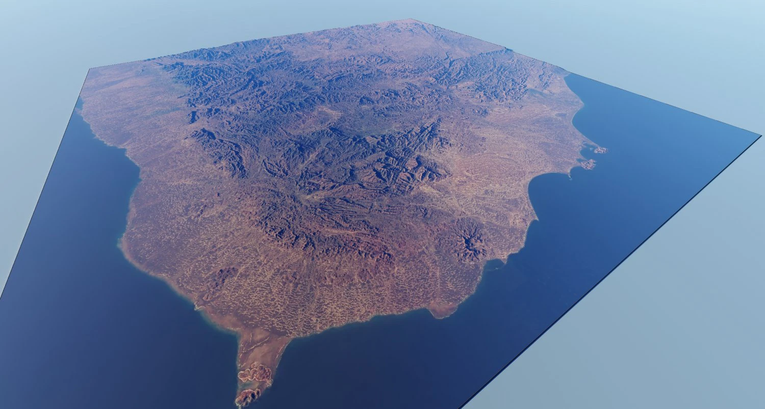 Realistic Terrain 20 3D Model .c4d .max .obj .3ds .fbx .stl .blend