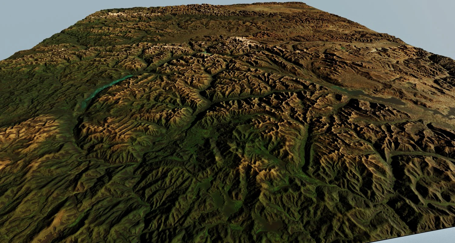 Realistic Terrain 24 3D Model .c4d .max .obj .3ds .fbx .stl .blend 
