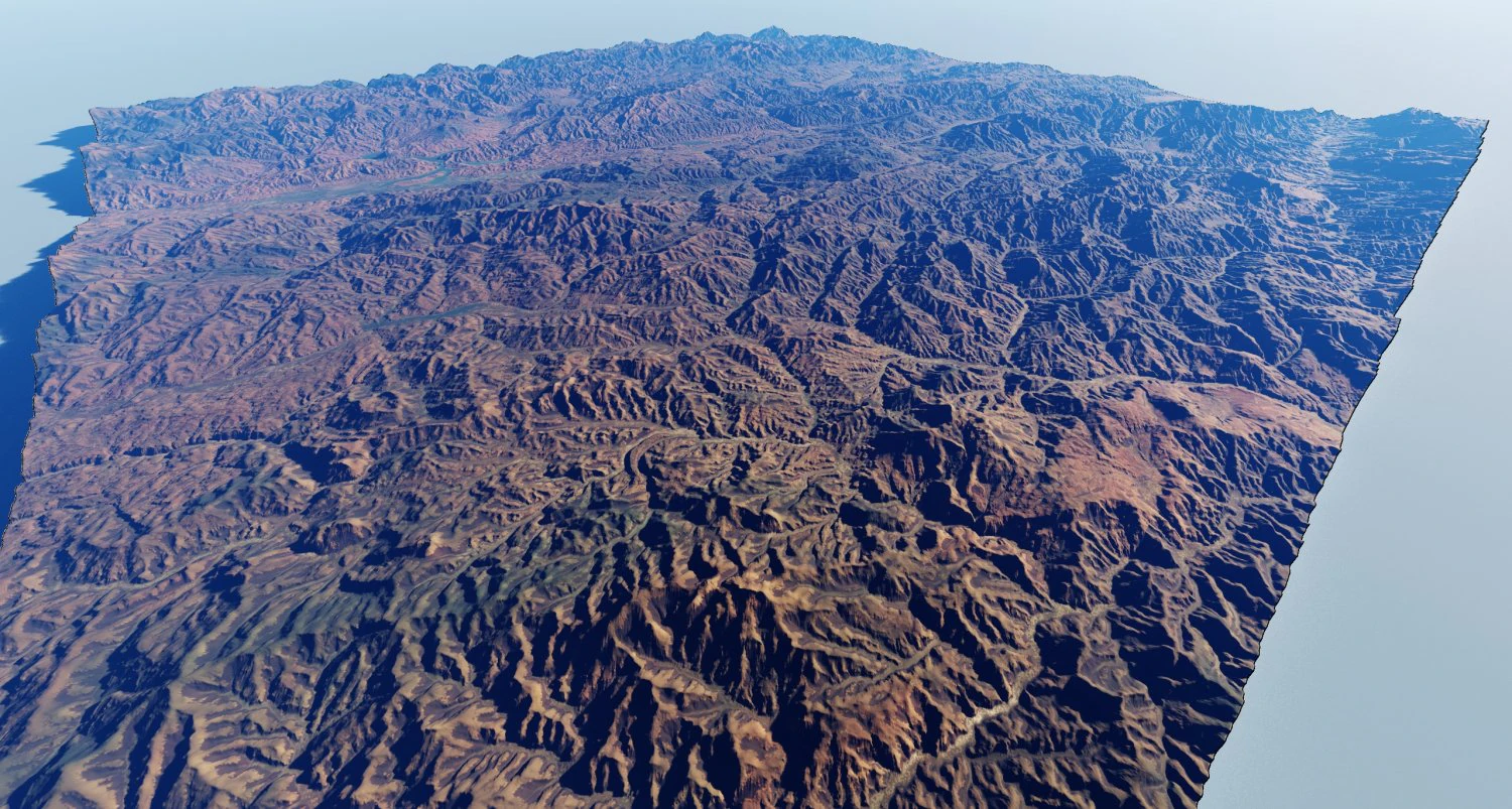 Realistic Terrain 36 3D Model .c4d .max .obj .3ds .fbx .stl .blend 