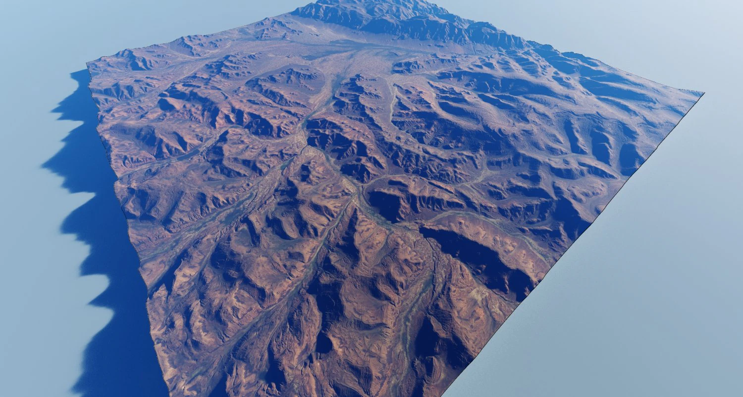 Realistic Terrain 43 3D Model .c4d .max .obj .3ds .fbx .stl .blend