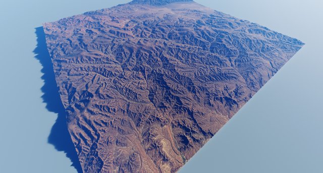 Realistic Terrain 44 3D Модель .c4d .max .obj .3ds .fbx .stl .blend 