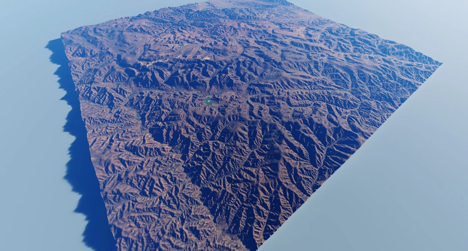 Realistic Terrain 45 3D Model .c4d .max .obj .3ds .fbx .stl .blend 