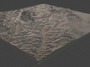 Realistic Terrain 45 3D Model