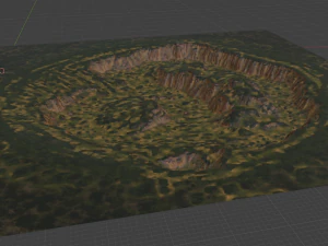 Island Terrain 3D Model