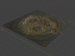 Island Terrain 3D Model