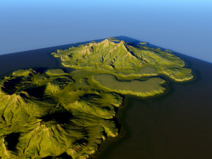 Island Terrain 2 Modèle 3D