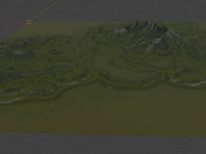 Island Terrain 2 3D Model