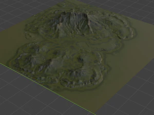 Island Terrain 2 3D Model
