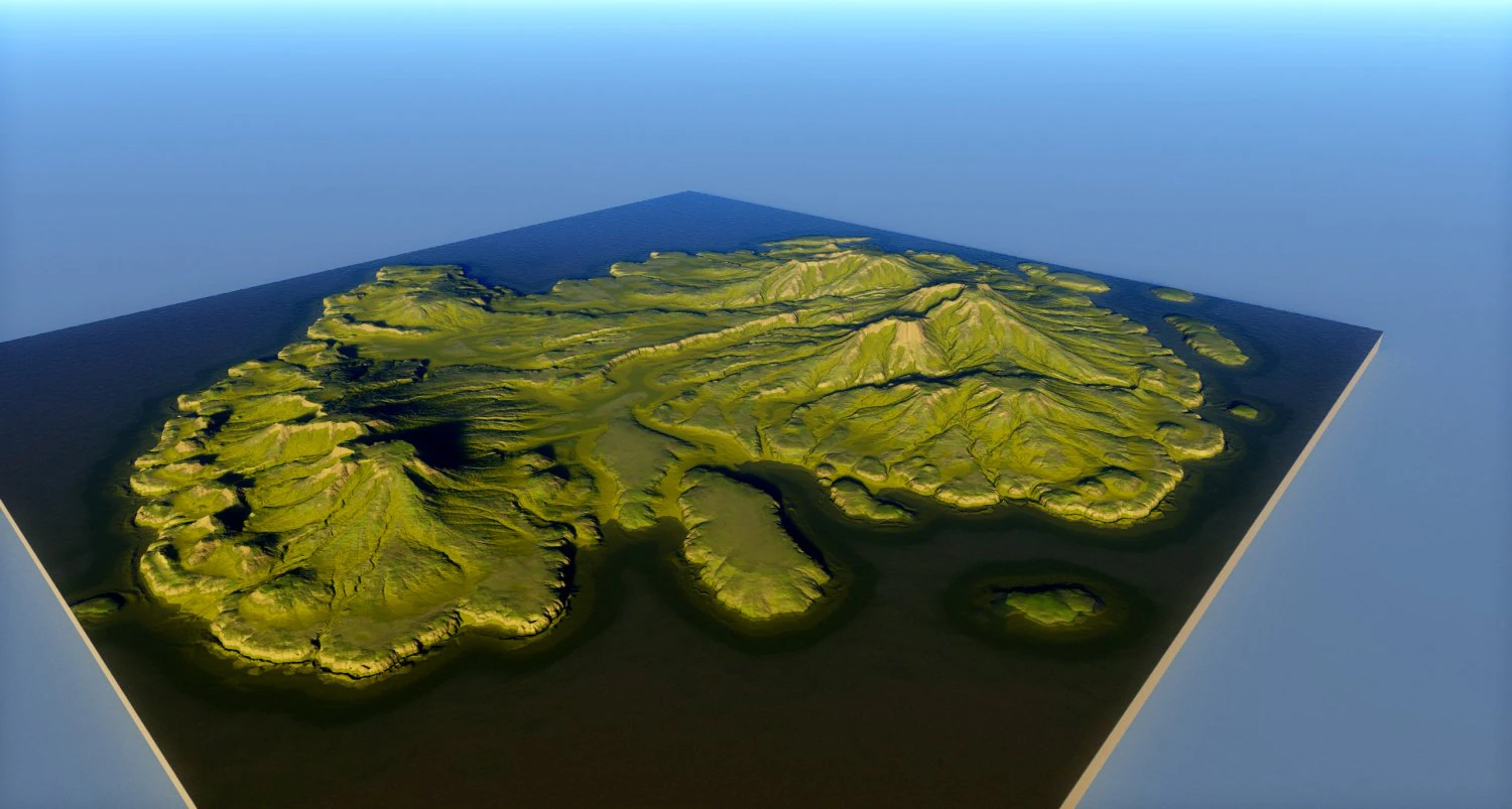 Island Terrain 3 3D Model .c4d .max .obj .3ds .fbx .stl .blend 