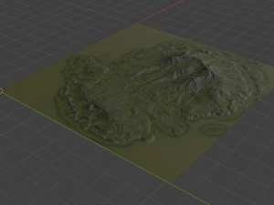 Island Terrain 3 3D Model