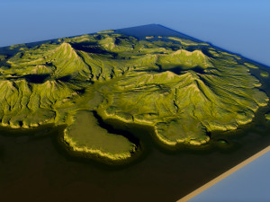 Island Terrain 4 Modèle 3D