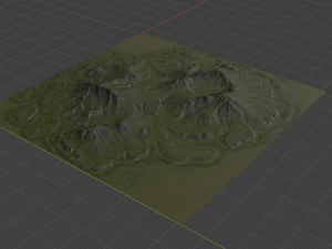 Island Terrain 4 3D Model