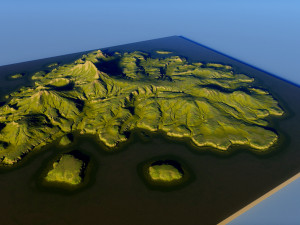 Island Terrain 5 Modèle 3D
