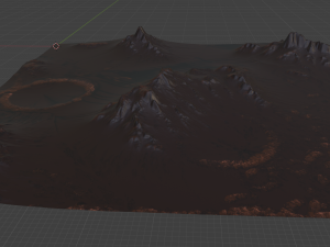 Mars Terrain 3D Model