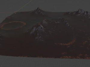 Mars Terrain 3D Model