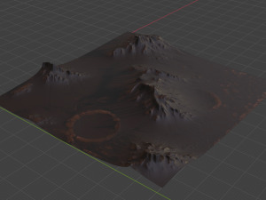 Mars Terrain 3D Model
