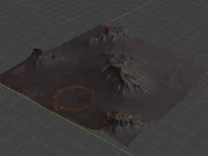 Mars Terrain 3D Model