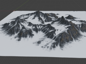 Snow Mountain Terrain Modèle 3D