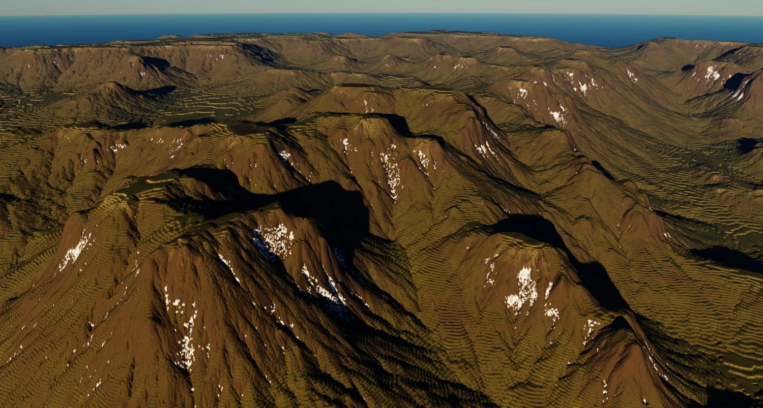 Terraced Terrain 3D Model .c4d .max .obj .3ds .fbx .stl .blend 
