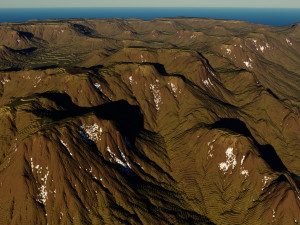 Terraced Terrain Modèle 3D
