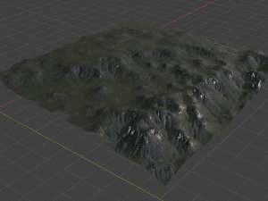 Terraced Terrain 3D Model