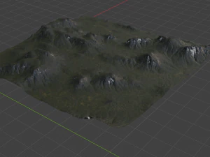 Terraced Terrain 2 3D Model