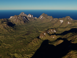 Terraced Terrain 3 Modèle 3D