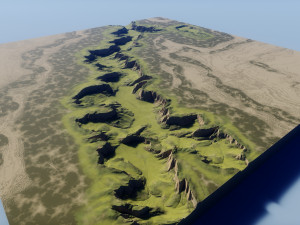 Valley Terrain 3D मॉडल