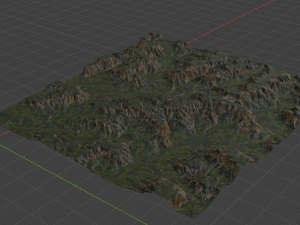 谷の地形 3 3Dモデル
