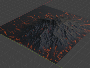 Volcano Terrain 3D 모델
