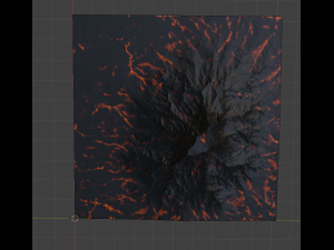 Volcano Terrain 3D 모델