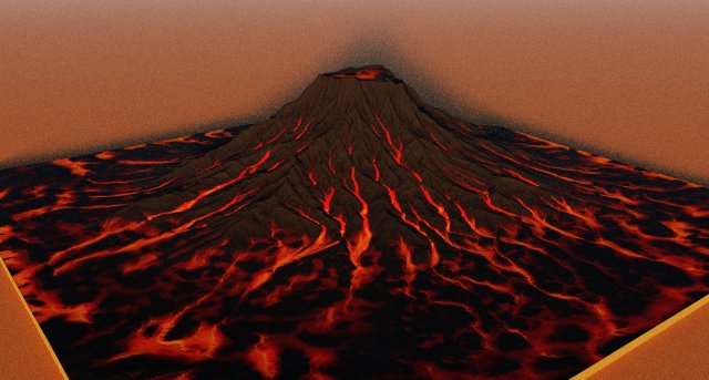Volcano Terrain 2 3Dモデル .c4d .max .obj .3ds .fbx .stl .blend 