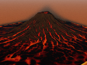 Volcano Terrain 2 Modèle 3D