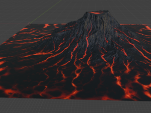 Volcano Terrain 2 3Dモデル