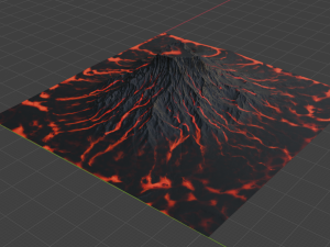 Volcano Terrain 2 3Dモデル