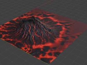 Volcano Terrain 3 Modèle 3D