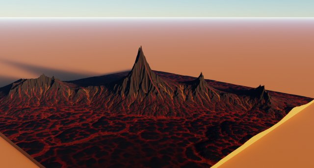 Volcano Terrain 4 Modelo 3D .c4d .max .obj .3ds .fbx .stl .blend 