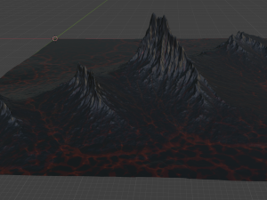Volcano Terrain 4 Modelo 3D