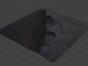 Volcano Terrain 4 Modelo 3D