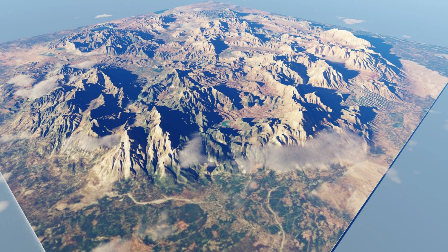 Realistic Terrain 54 3D Model .c4d .max .obj .3ds .fbx .stl .blend 