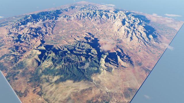 Realistic Terrain 56 Model 3D .c4d .max .obj .3ds .fbx .stl .blend 